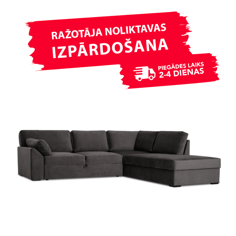 Sofa MODERN SLEEPING (Right open corner, extendable)(Gray)